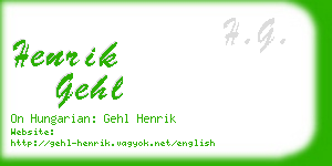 henrik gehl business card